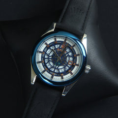 White & Blue Dial 1178 Men's Wrist Watch