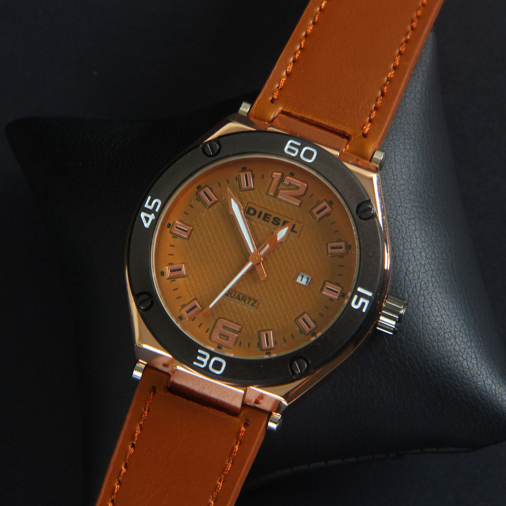Brown Leather Strap 1186 Men's Wrist Watch