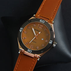 Brown Leather Strap 1186 Men's Wrist Watch