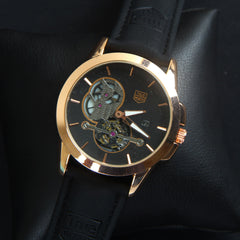 Men's Date And Time Black Wrist Watch