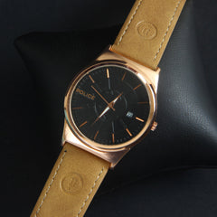 Camel Brown Strap Black Dial 1275 Men's Wrist watch[