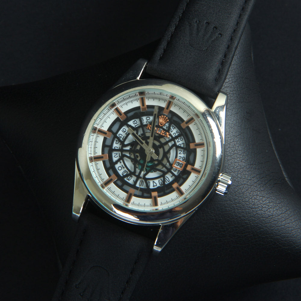 White & Black Dial 1222 Men's Wrist Watch