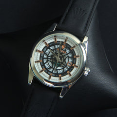 White & Black Dial 1222 Men's Wrist Watch