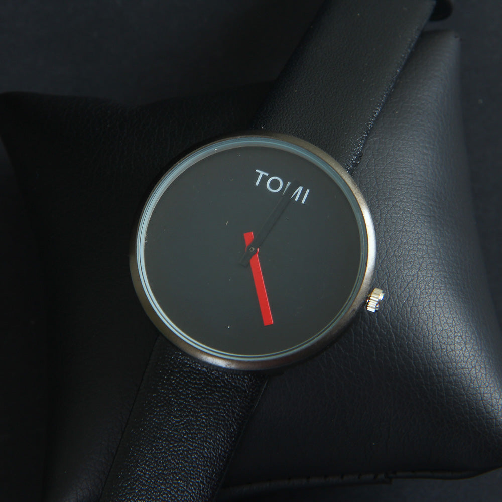 Black Strap Black Dial Wrist Watch For Men & Women