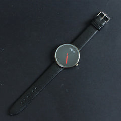 Black Strap Black Dial Wrist Watch For Men & Women