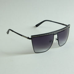 Sunglasses Fancy Black Frame with Light Blue CR