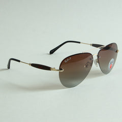 Sunglasses Golden Rb Frame with Light Brown CR