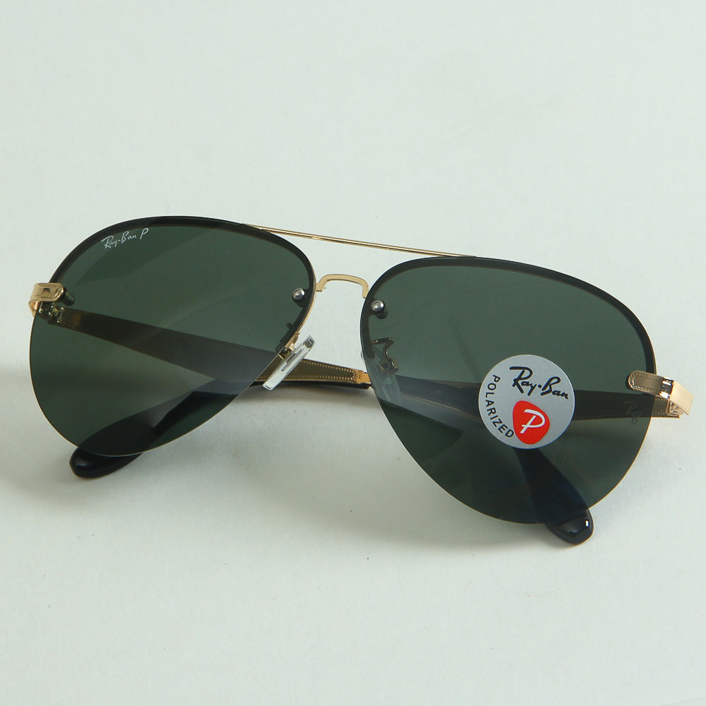 Sunglasses Golden Rb Frame with Light Green CR