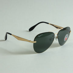 Sunglasses Golden Rb Frame with Light Green CR