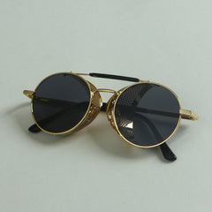 Sunglasses Fancy Golden Frame with Black CR
