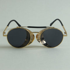 Sunglasses Fancy Golden Frame with Black CR