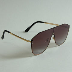 Sunglasses Fancy Golden Frame with Light Brown CR