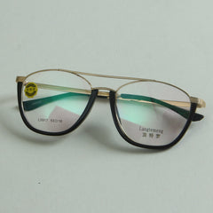 Black & Golden Optical Frame For Mens & Women