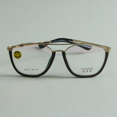 Black & Golden Optical Frame For Mens & Women