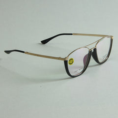 Black & Golden Optical Frame For Mens & Women
