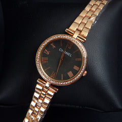 Women Chain Wrist Watch Rosegold C