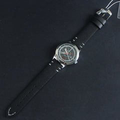 Mens GC Wrist Watch Black Strap with Silver Dial