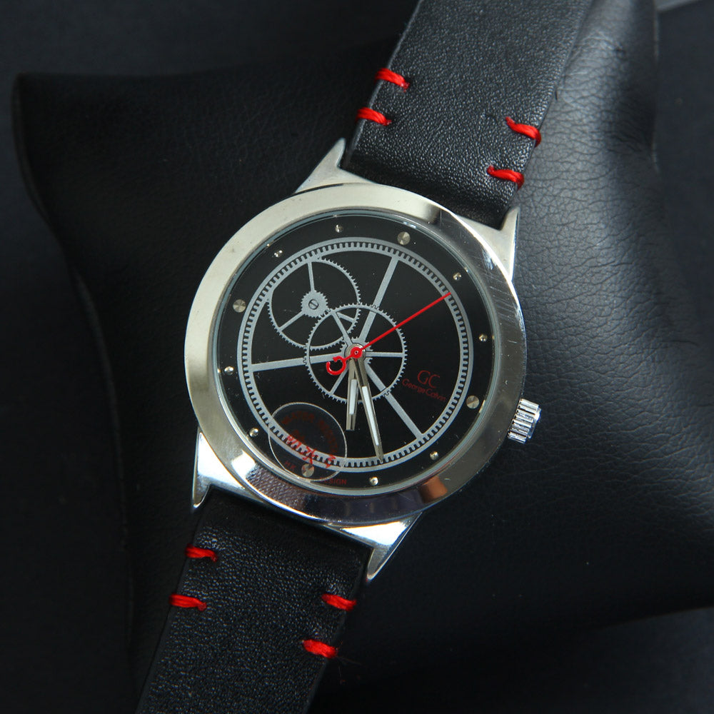 Mens GC Wrist Watch Black Strap with Black Dial 1