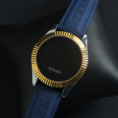 Men's Touch LED Watch Golden Dial with Blue Straps