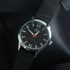 Mens GC Wrist Watch Black Strap with Silver Dial 1