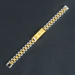 Two Tone Mans Bracelet Silver Golden