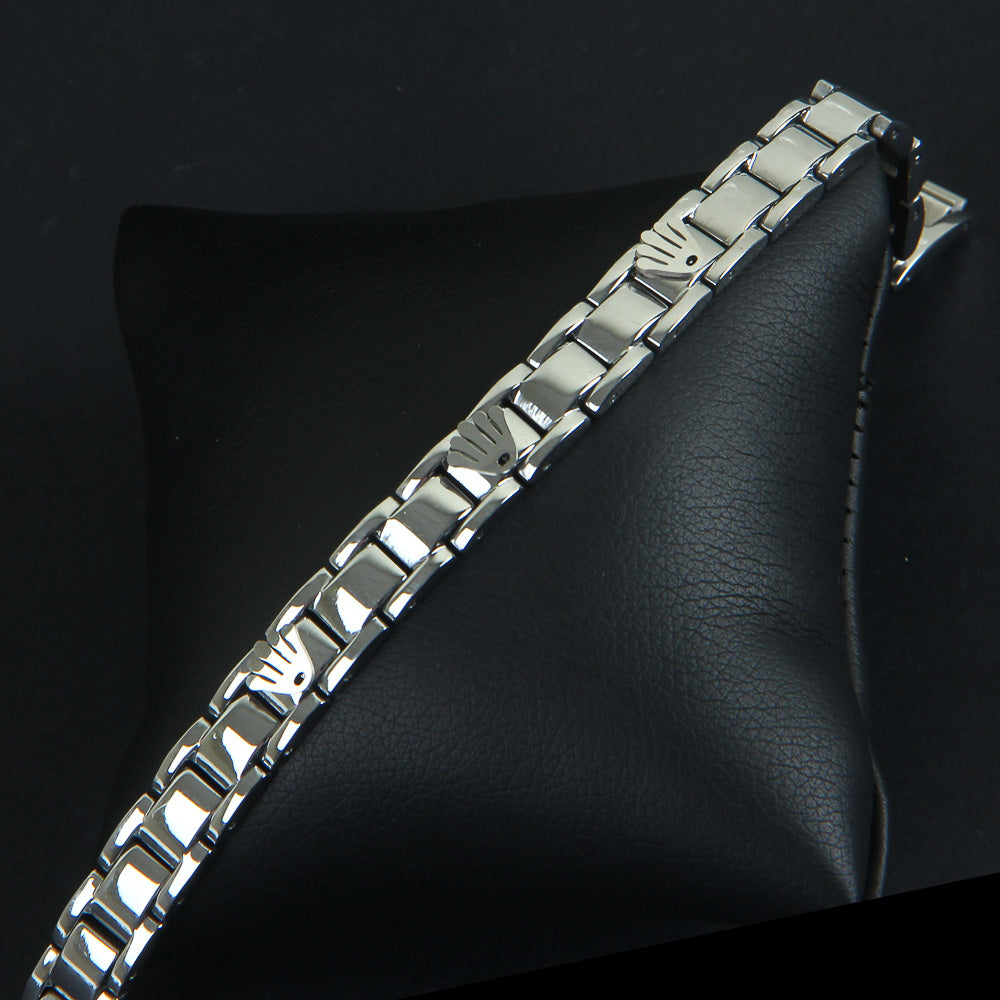 Mans Healing Bracelet Silver 10mm