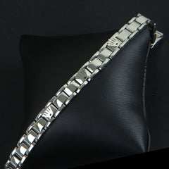 Mans Healing Bracelet Silver 10mm