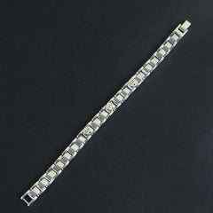 Mans Healing Bracelet Silver 10mm