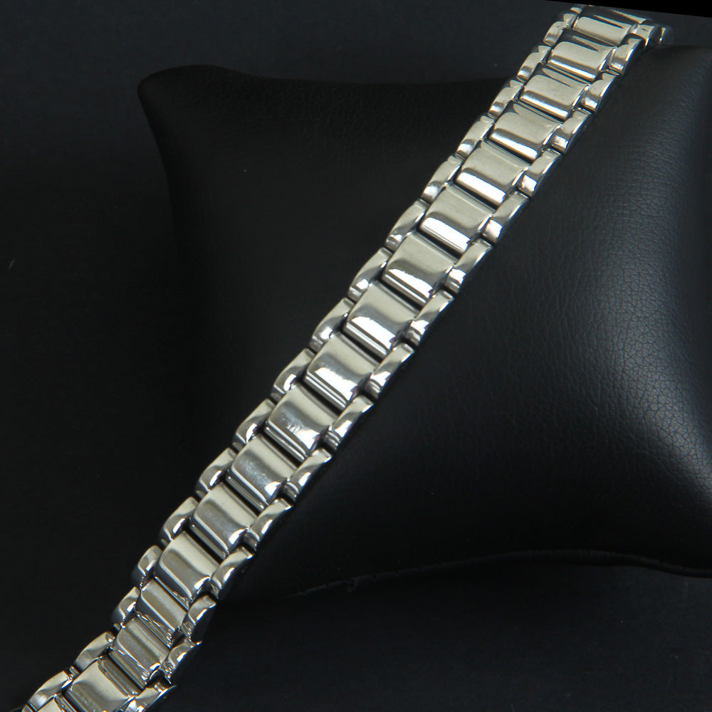 Mans Healing Bracelet Silver 12mm Healing