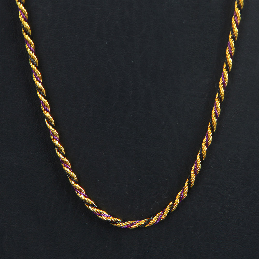 Multi Colour Chain Golden Purple 3mm
