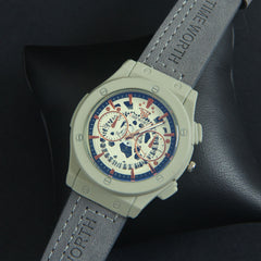 Mens Wrist Watch Grey Strap with Grey Dial