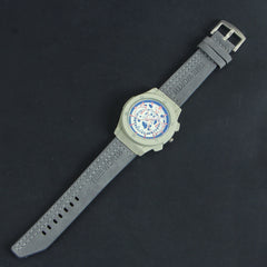 Mens Wrist Watch Grey Strap with Grey Dial