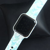 Digital LED Watch White Green