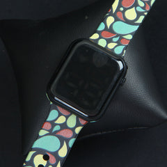 Digital LED Watch Multi Color Black Design