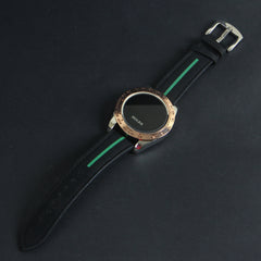 Men's Touch LED Watch Rosegold Dial with Black G Straps