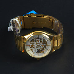 Mens Wrist Watch Golden Authentic Quality Automatic Watch