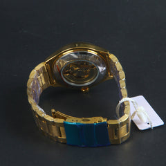 Mens Wrist Watch Golden Authentic Quality Automatic Watch