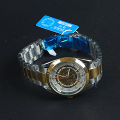 Mens Wrist Watch Golden Authentic Quality Two Tone White Automatic Watch