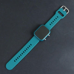 Green Digital LED Wrist Watch Metal Case For Men & Women