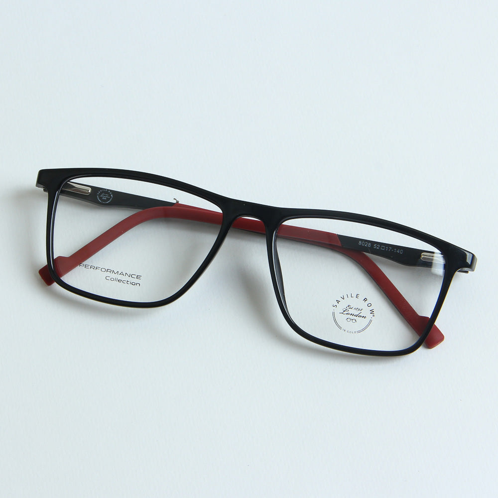 Black Color Optical Frame with Red stripe