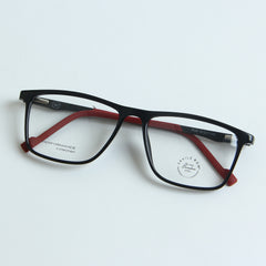 Black Color Optical Frame with Red stripe