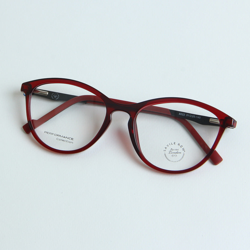 Red Color Optical Frame with Black Stick