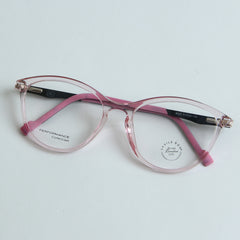 Pink Color Optical Frame with Black Stick