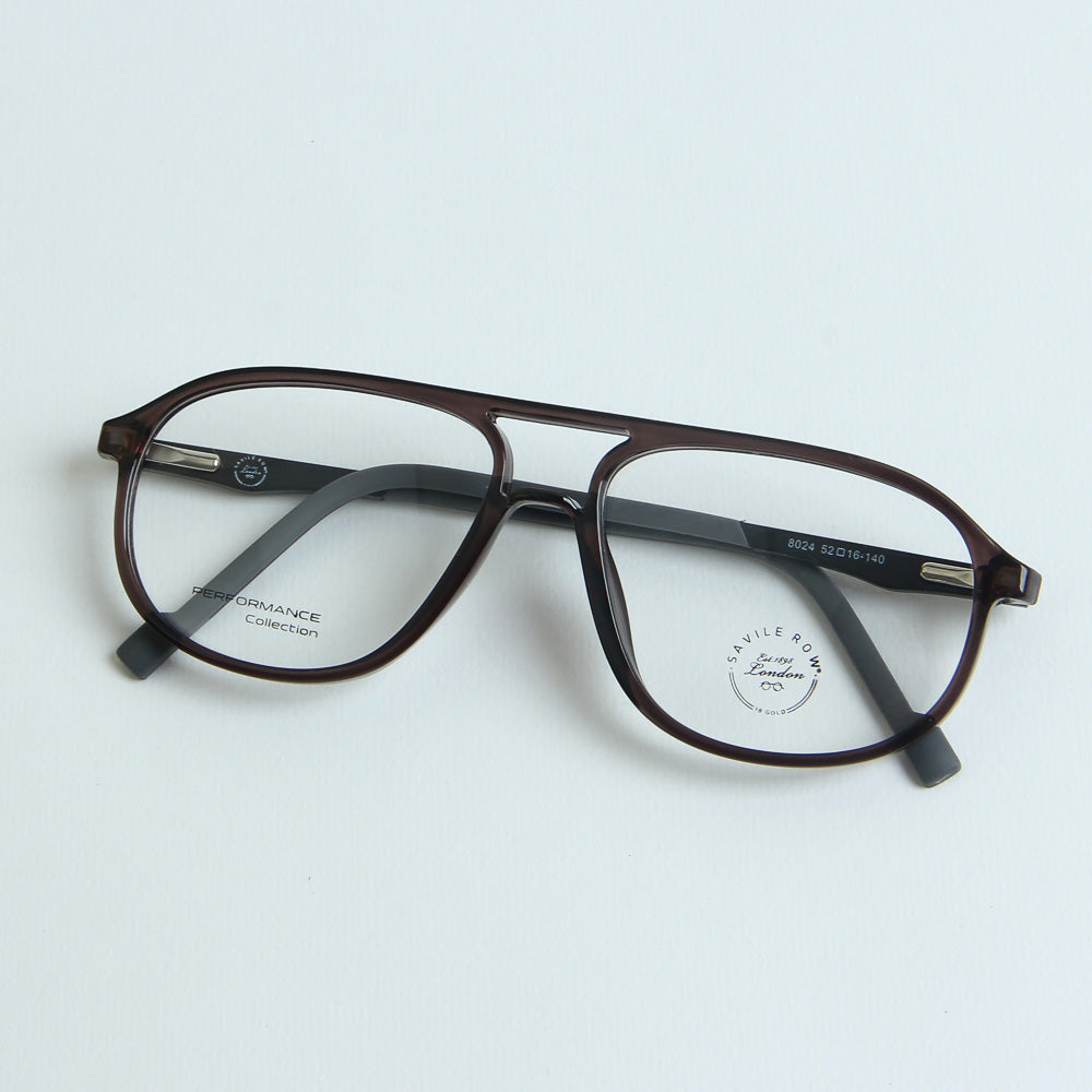 Dark Grey Color Optical Frame with Black Stripe