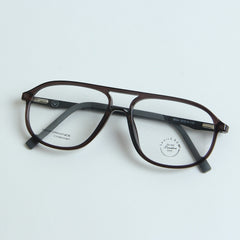 Dark Grey Color Optical Frame with Black Stripe