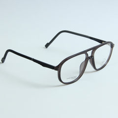 Dark Grey Color Optical Frame with Black Stripe
