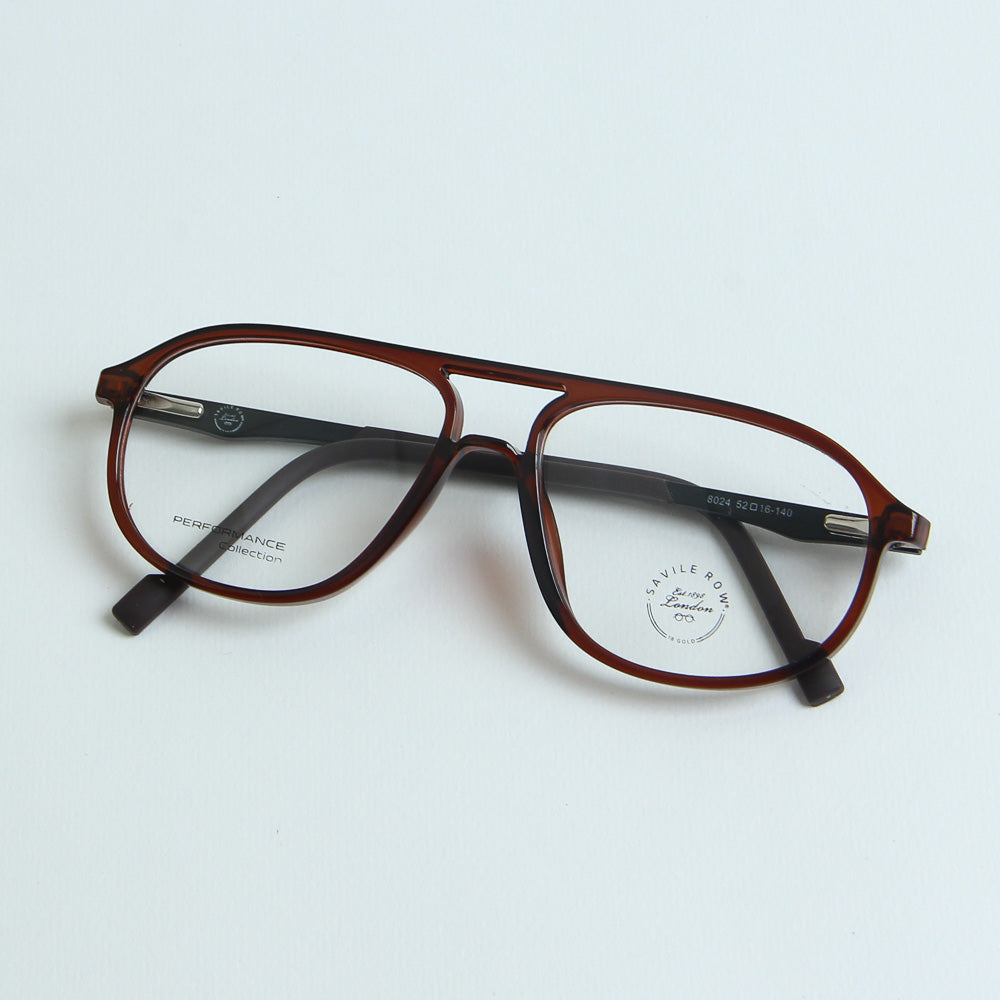 Dark Brown Color Optical Frame with Black Stripe