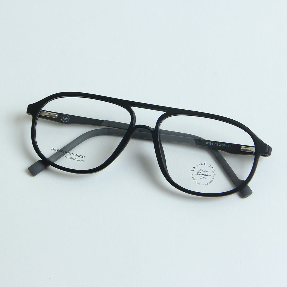 Black Color Optical Frame with Black Stripe
