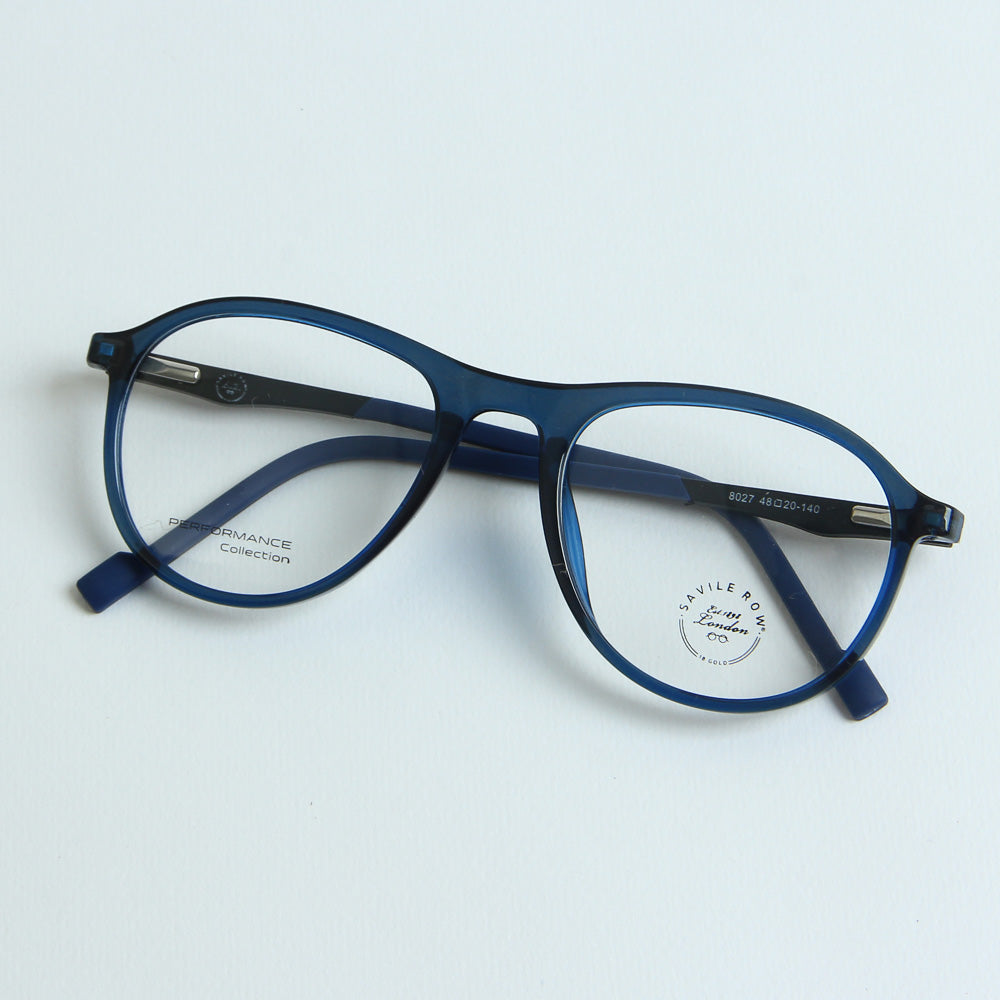 Blue Color Optical Frame with Black Stripe
