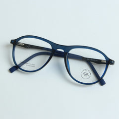 Blue Color Optical Frame with Black Stripe